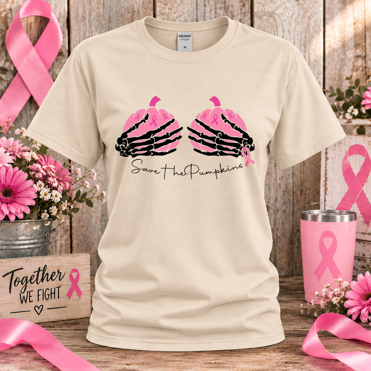 Save the Pumpkins Breast Cancer Awareness T-Shirt & Sweatshirt