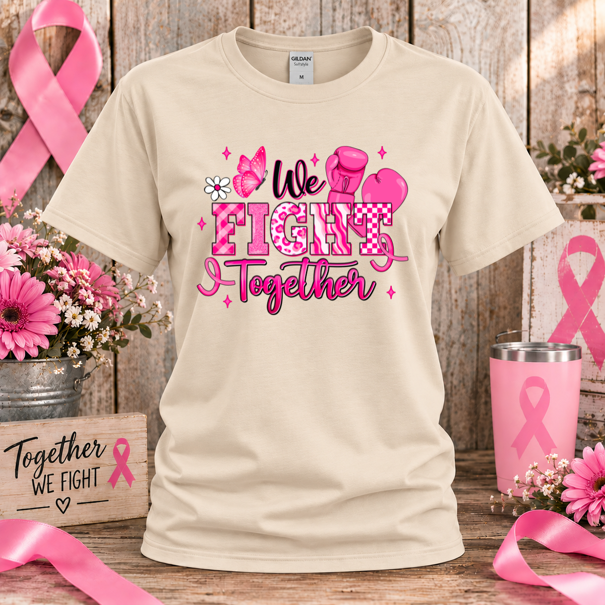 We Fight Together Breast Cancer Awareness T-Shirt & Sweatshirt