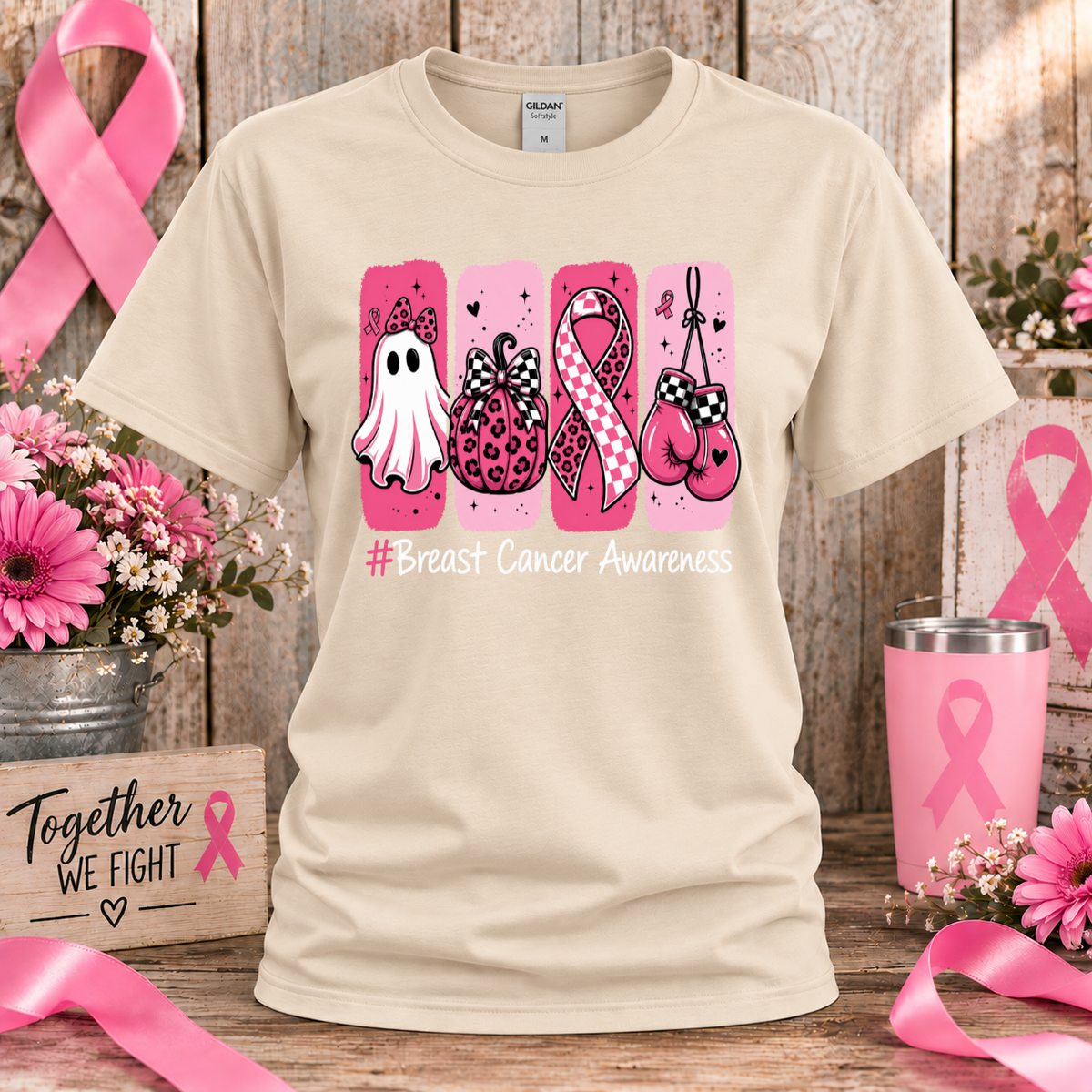 Spooky Strong Breast Cancer Awareness T-Shirt & Sweatshirt