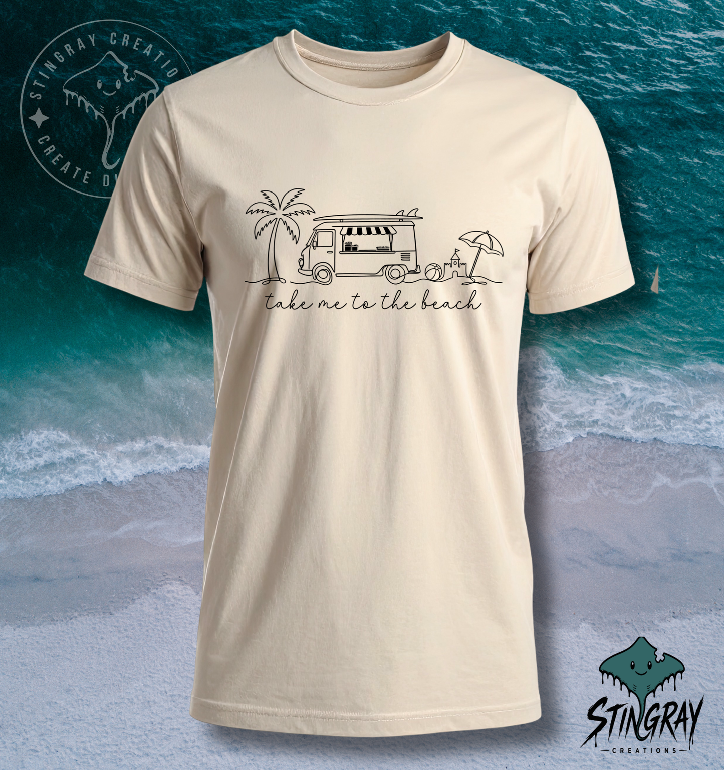 Take Me to the Beach T Shirt | Beach Van Graphic Tee | Coastal Summer Shirt | Beach Lover Gift