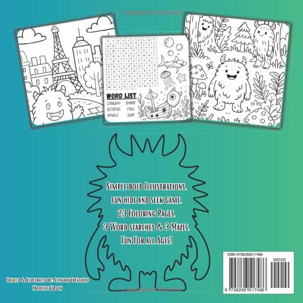 Monster Hide & Seek: A Coloring Adventure Paperback