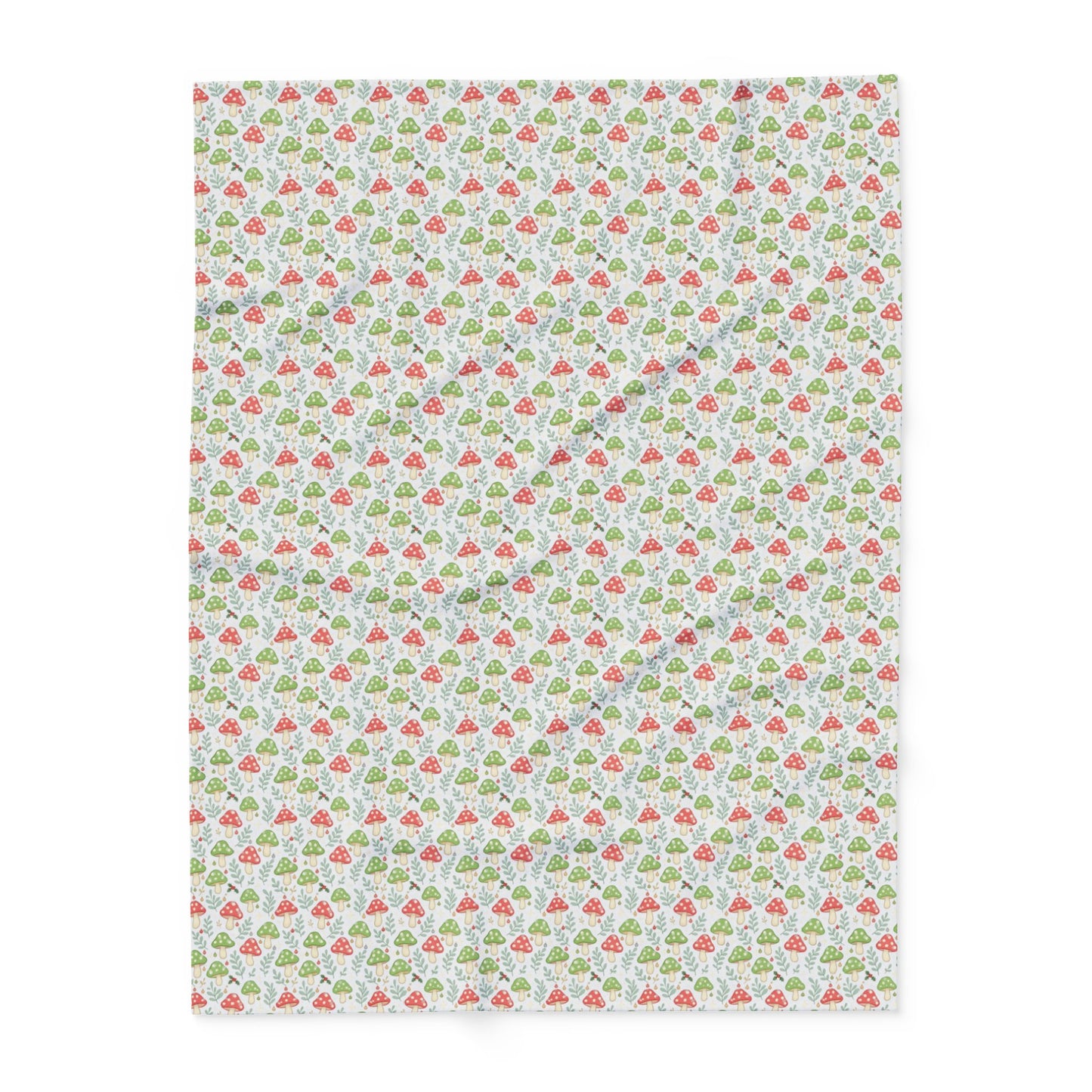 Whimsical Holiday Shrooms Blanket