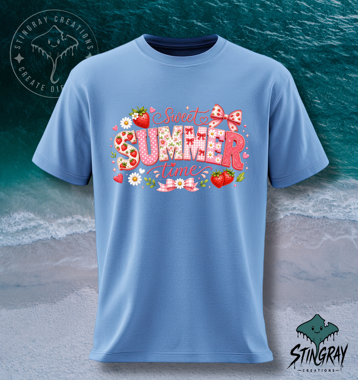 Sweet Summer Time Shirt | Strawberry Summer Graphic Tee | Cute Summer T Shirt