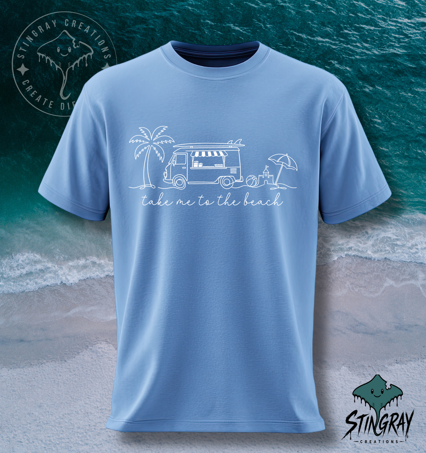Take Me to the Beach T Shirt | Beach Van Graphic Tee | Coastal Summer Shirt | Beach Lover Gift