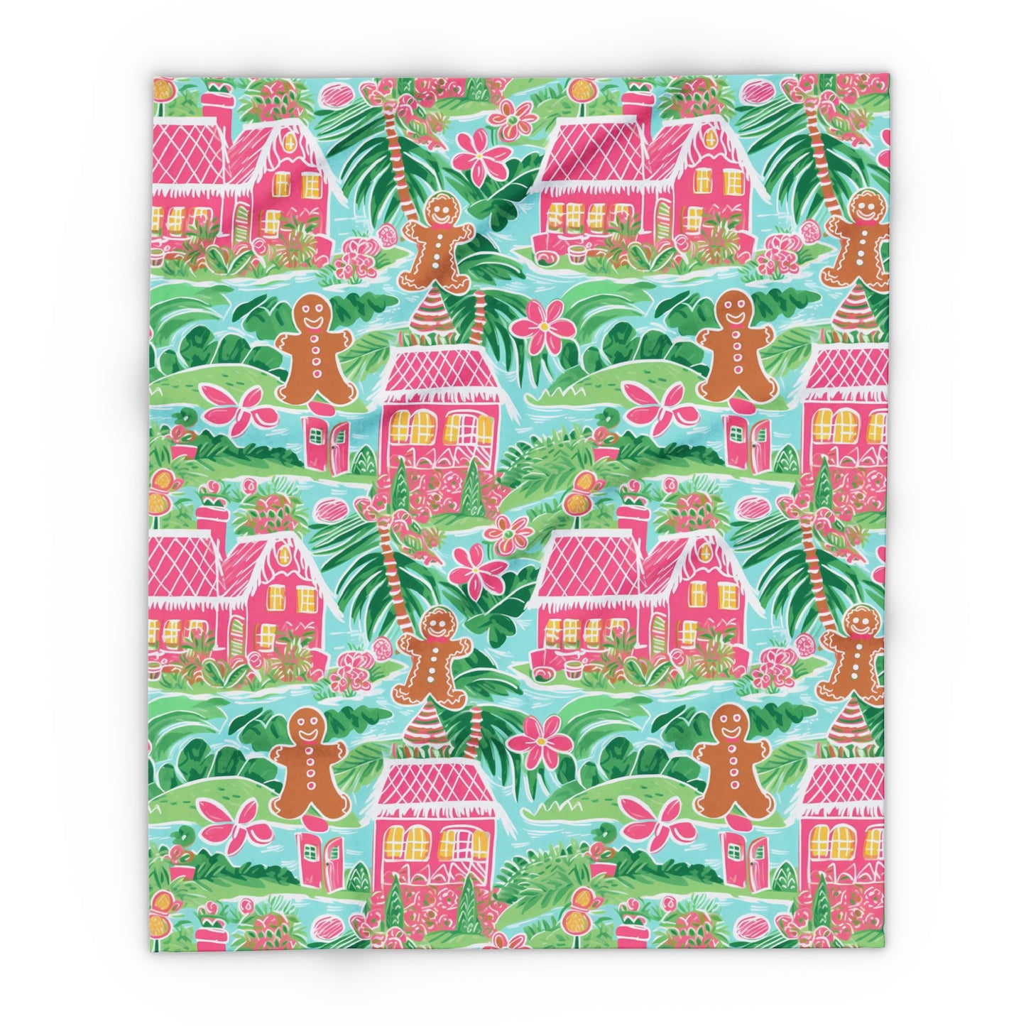 Tropical Gingerbread Paradise Blanket