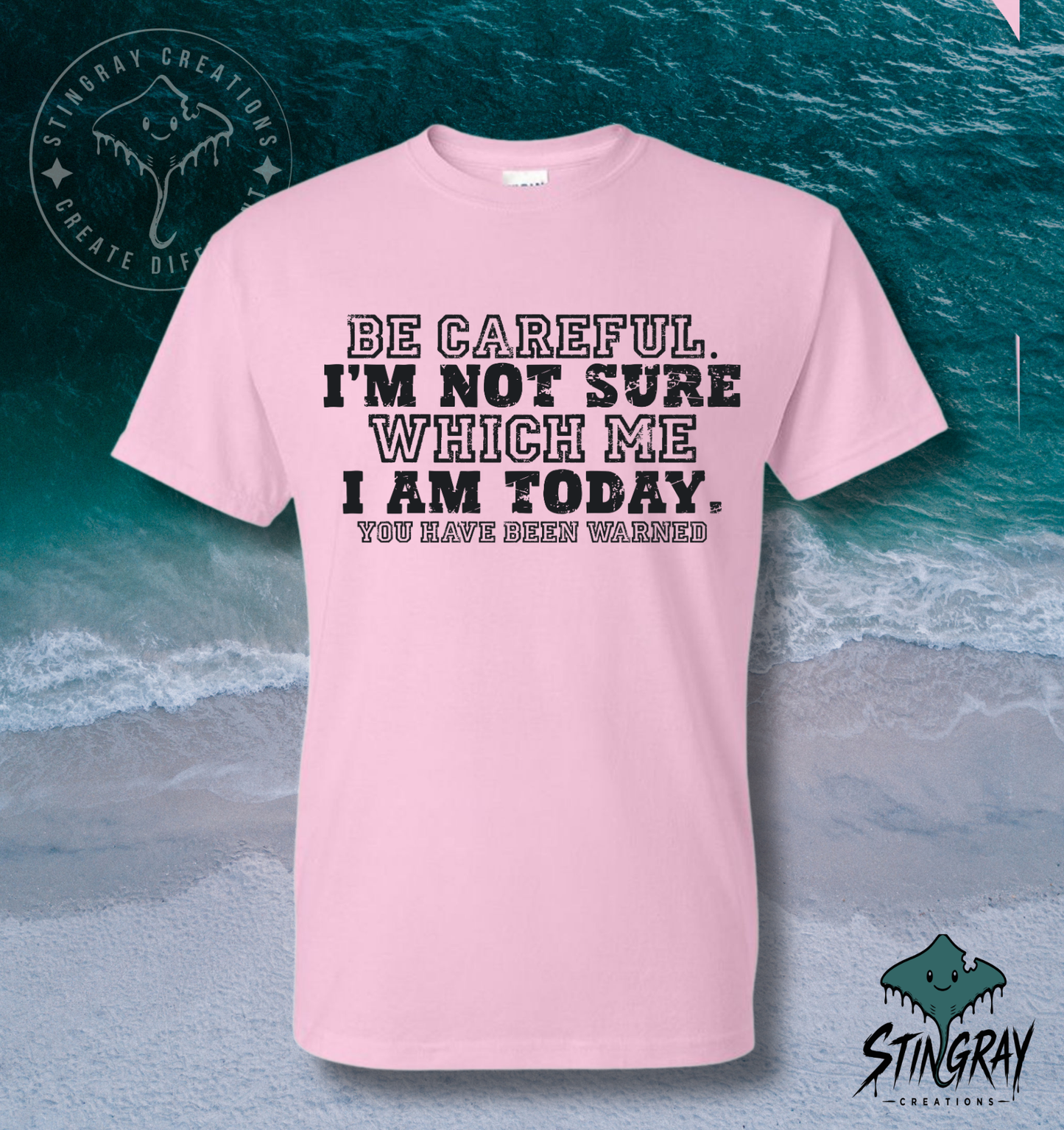 Be Careful, I’m Not Sure Which Me I Am Today T-Shirt &amp; Crewneck Sweatshirt | Funny Sarcastic Shirt