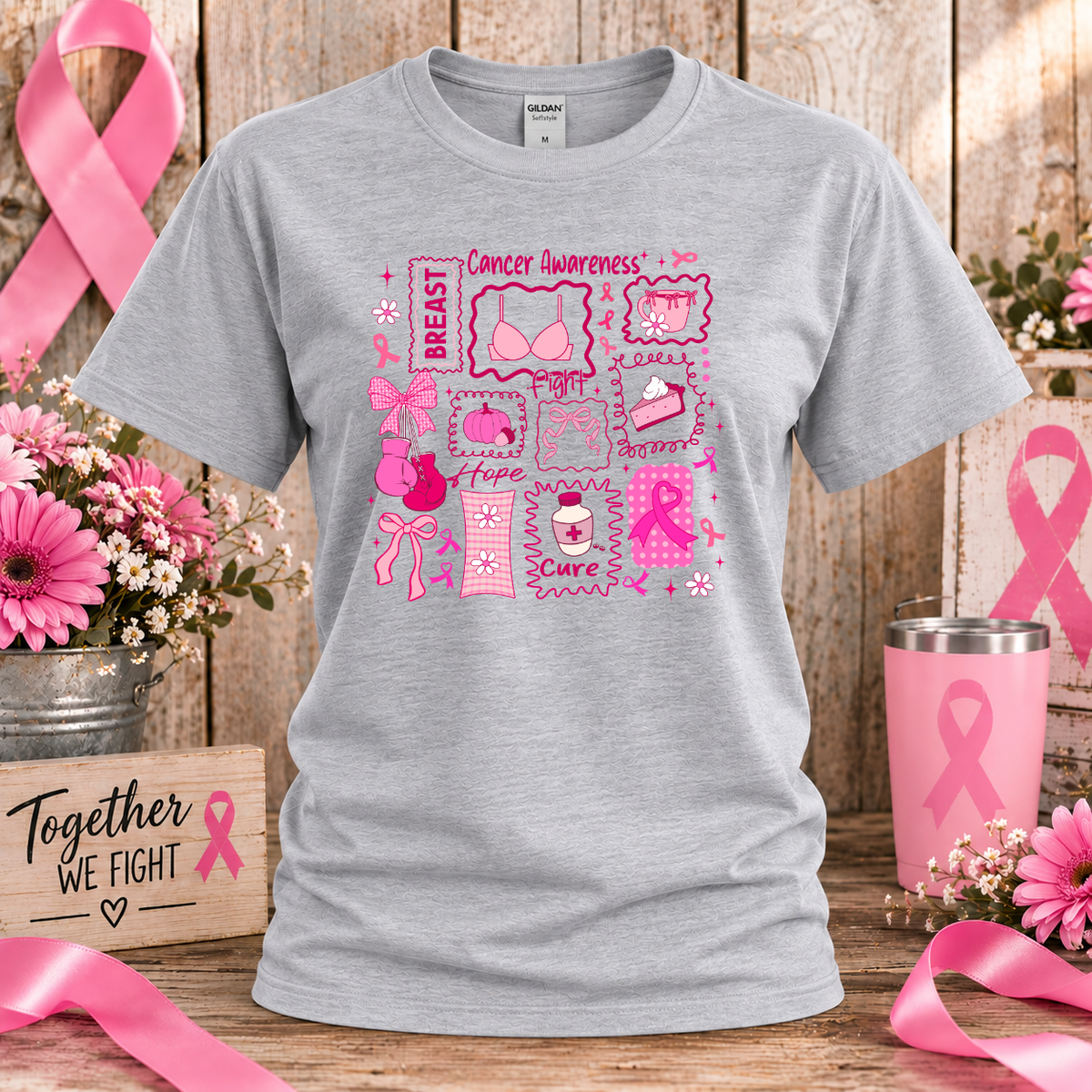 Breast Cancer Awareness Collage T-Shirt & Sweatshirt