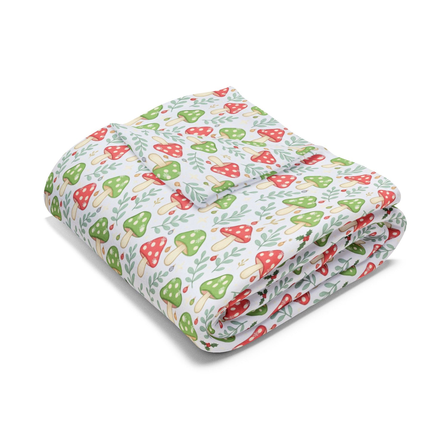 Whimsical Holiday Shrooms Blanket