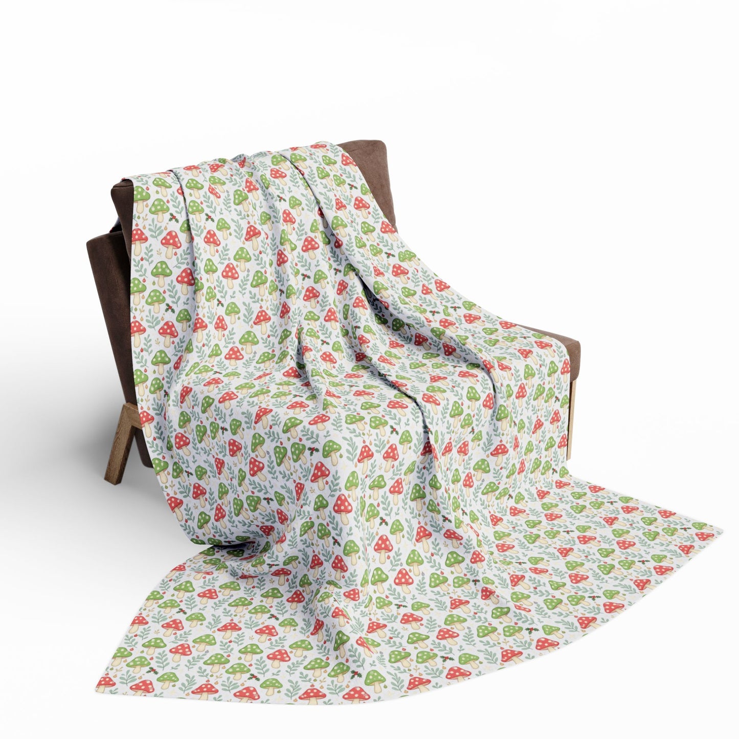Whimsical Holiday Shrooms Blanket
