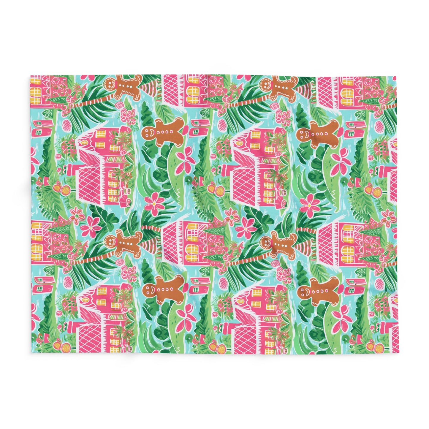 Tropical Gingerbread Paradise Blanket