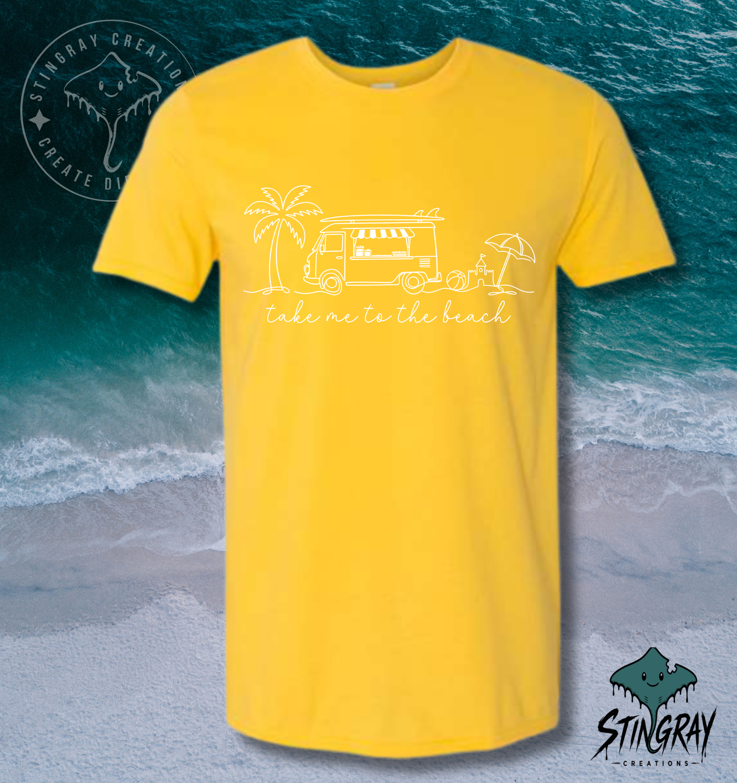 Take Me to the Beach T Shirt | Beach Van Graphic Tee | Coastal Summer Shirt | Beach Lover Gift