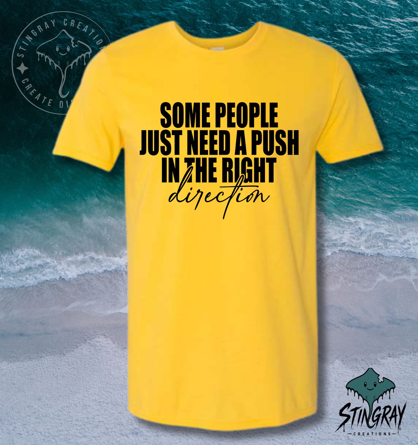 Some People Just Need a Push T-Shirt & Crewneck Sweatshirt | Funny Sarcastic Shirt