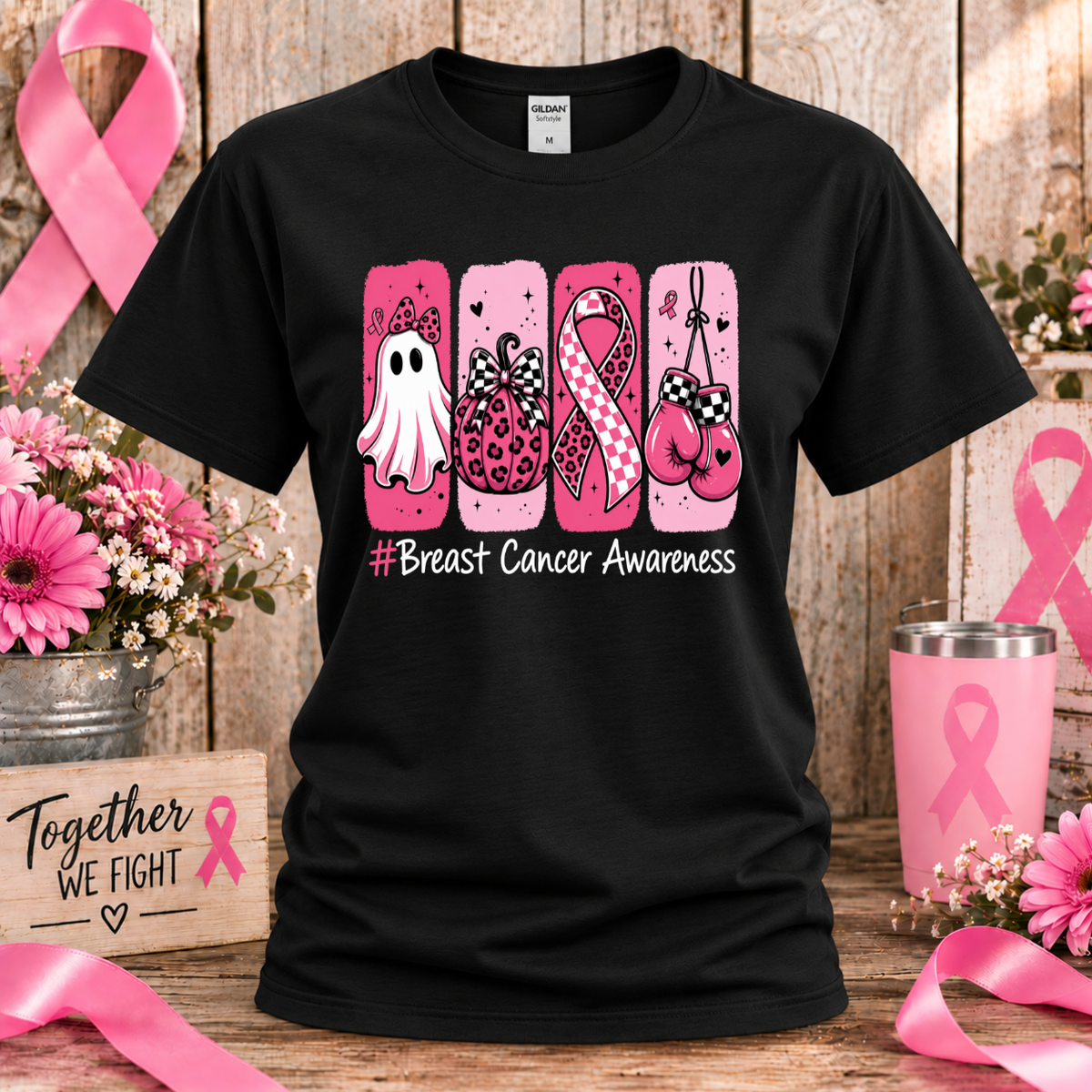 Spooky Strong Breast Cancer Awareness T-Shirt & Sweatshirt