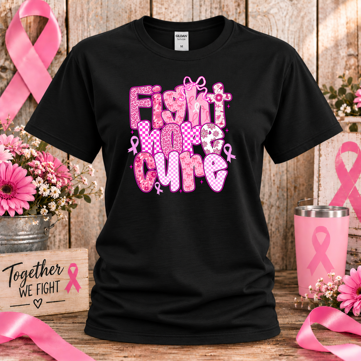 Fight Hope Cure Breast Cancer Awareness T-Shirt & Sweatshirt