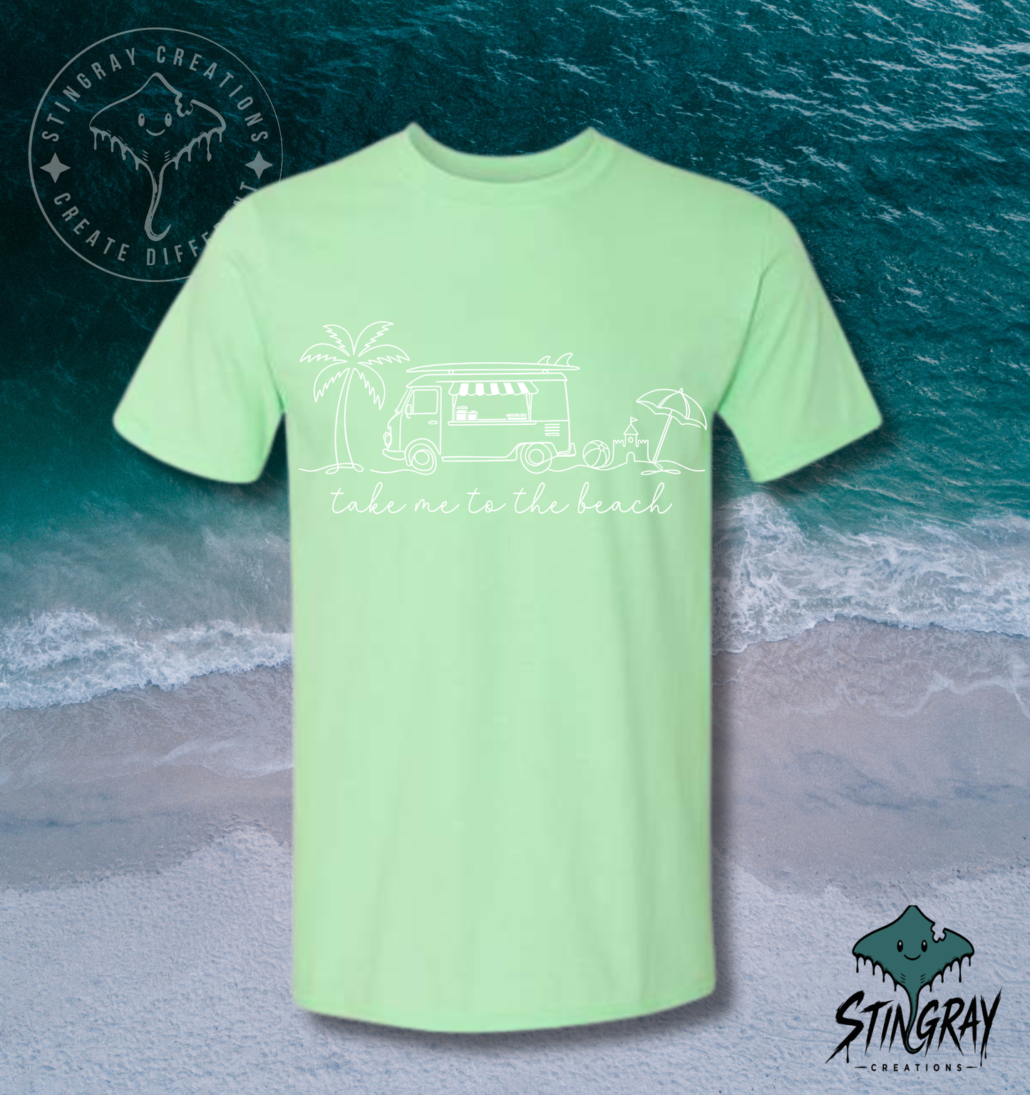 Take Me to the Beach T Shirt | Beach Van Graphic Tee | Coastal Summer Shirt | Beach Lover Gift