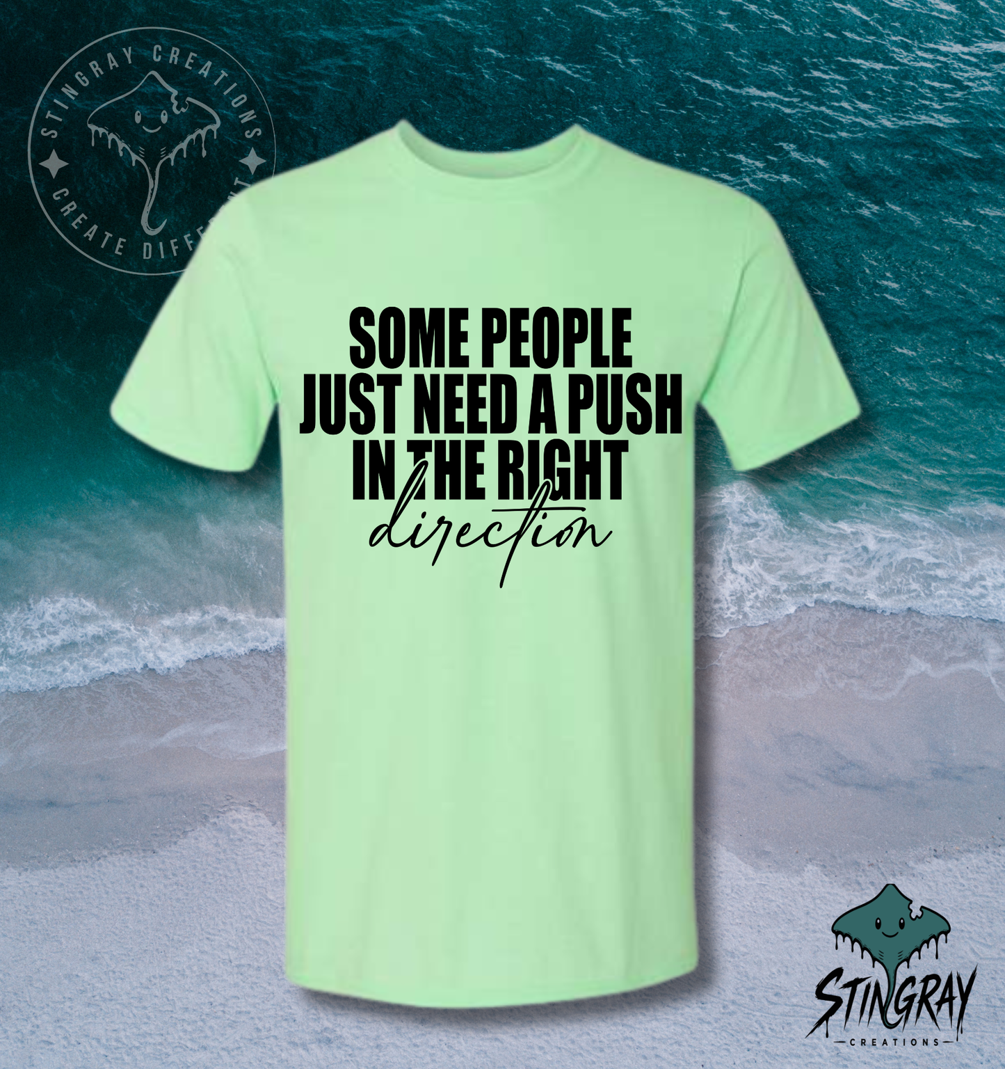Some People Just Need a Push T-Shirt & Crewneck Sweatshirt | Funny Sarcastic Shirt