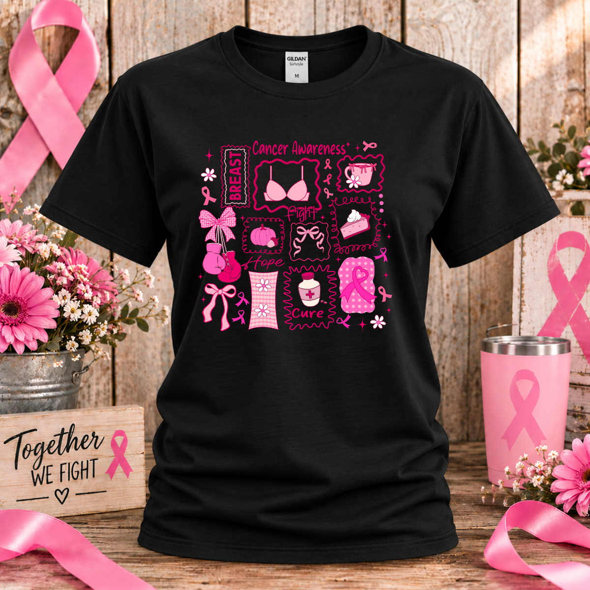 Breast Cancer Awareness Collage T-Shirt & Sweatshirt