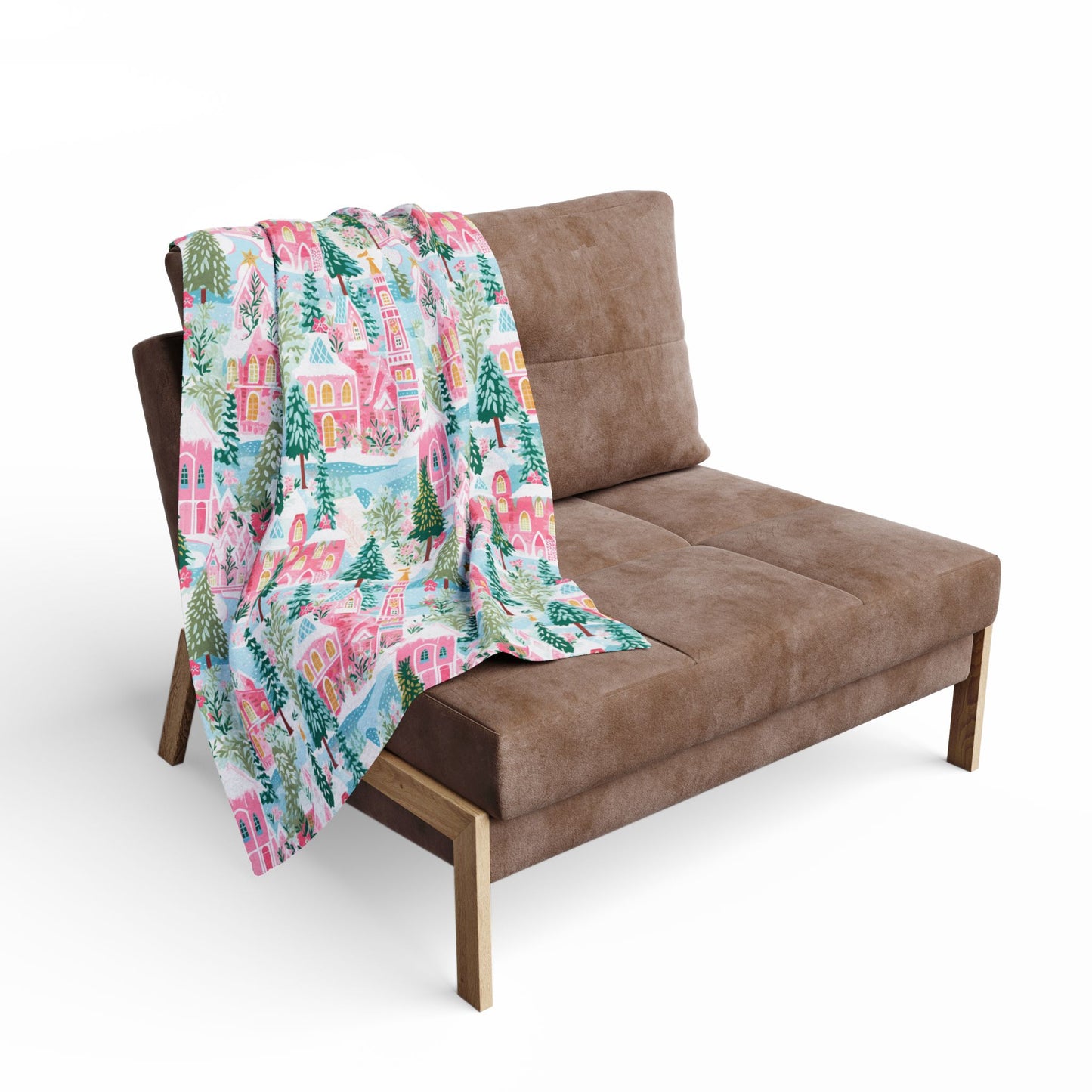 Snowy Pink Palaces Blanket