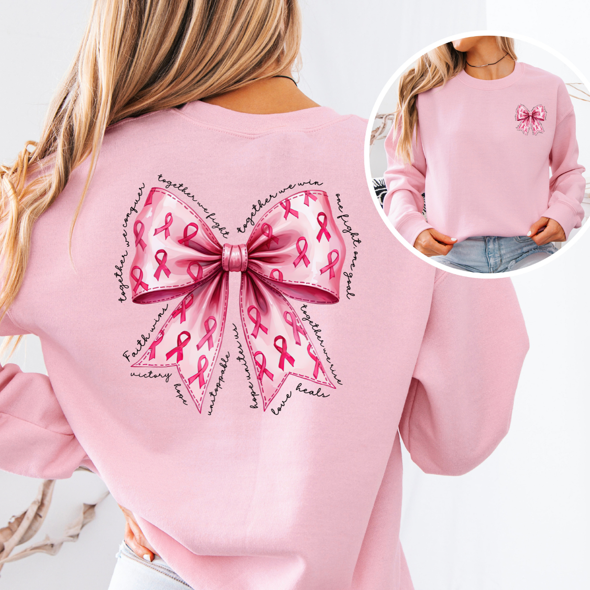 Together We Conquer Breast Cancer Awareness T-Shirt & Sweatshirt