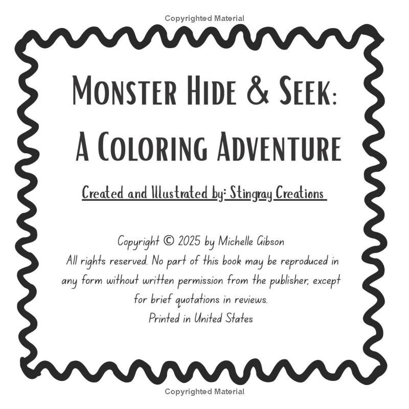 Monster Hide & Seek: A Coloring Adventure Paperback