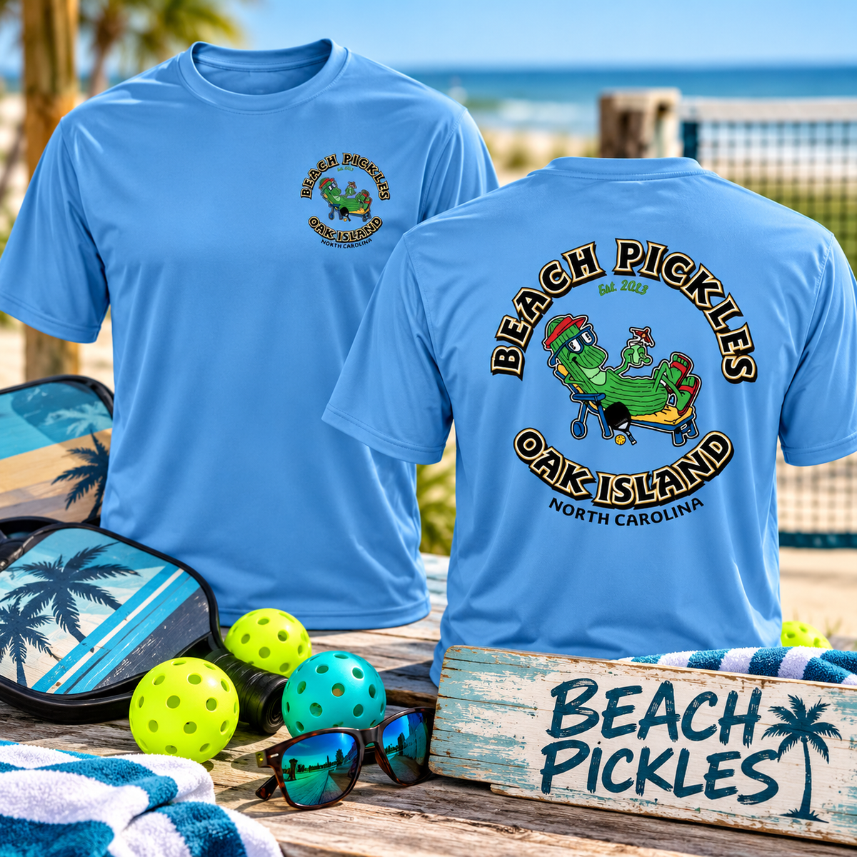 Beach Pickles Oak Island NC Dry Fit T-Shirt | Performance Tee