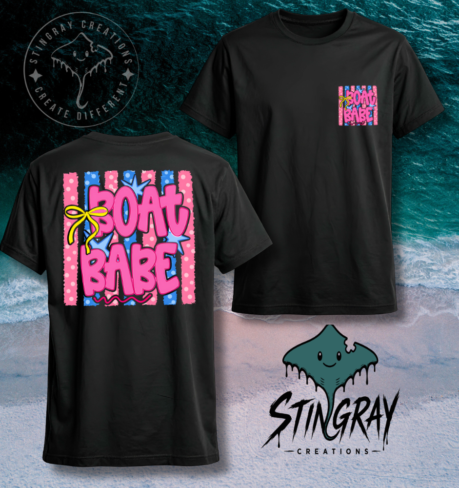 Boat Babe Shirt | Cute Boating Graphic Tee | Coastal Summer Beach Shirt