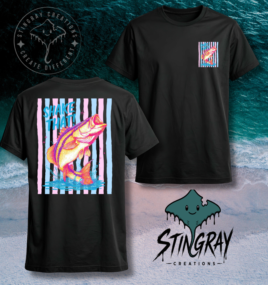 Funny Bass Fishing Shirt | Retro Fish Graphic Tee | Cute Fishing Shirt