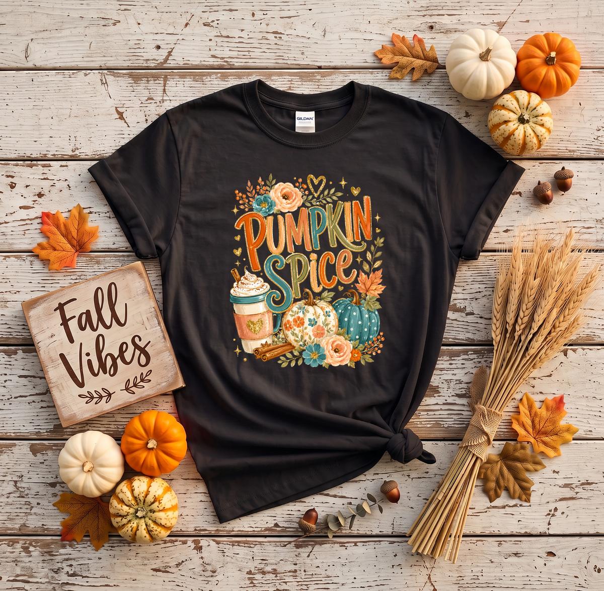 Pumpkin Spice Fall Crewneck Sweatshirt | Cozy Autumn Pumpkin Coffee Shirt