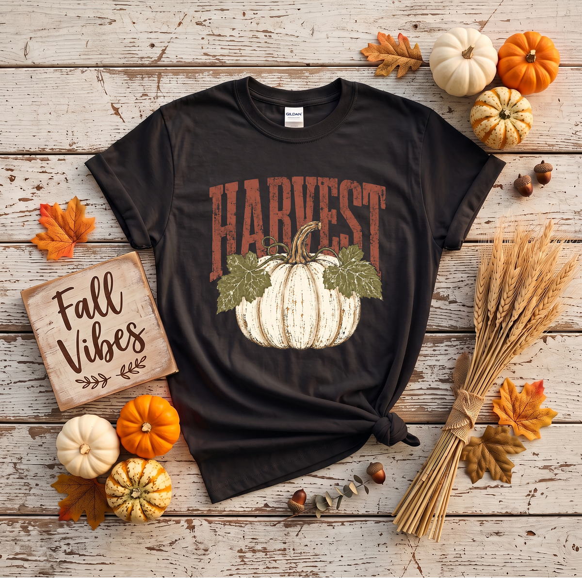 Harvest Pumpkin Crewneck Sweatshirt | Vintage Fall Pumpkin Sweatshirt