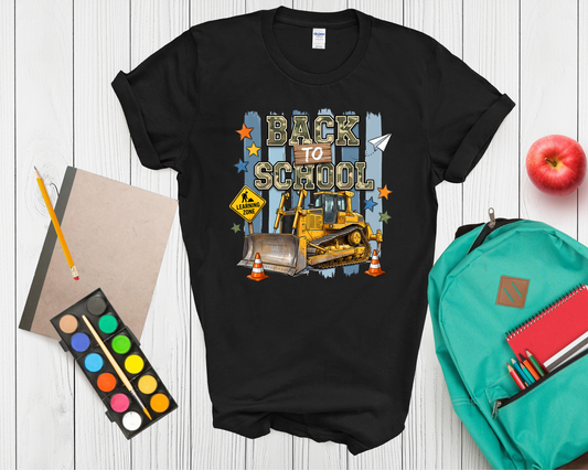 Back to School Construction Truck Shirt | Bulldozer School T Shirt for Kids | First Day of School Tee