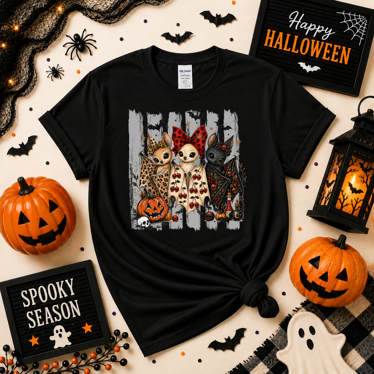 Cute Halloween Bat Trio Shirt | Spooky Bat T-Shirt or Sweatshirt
