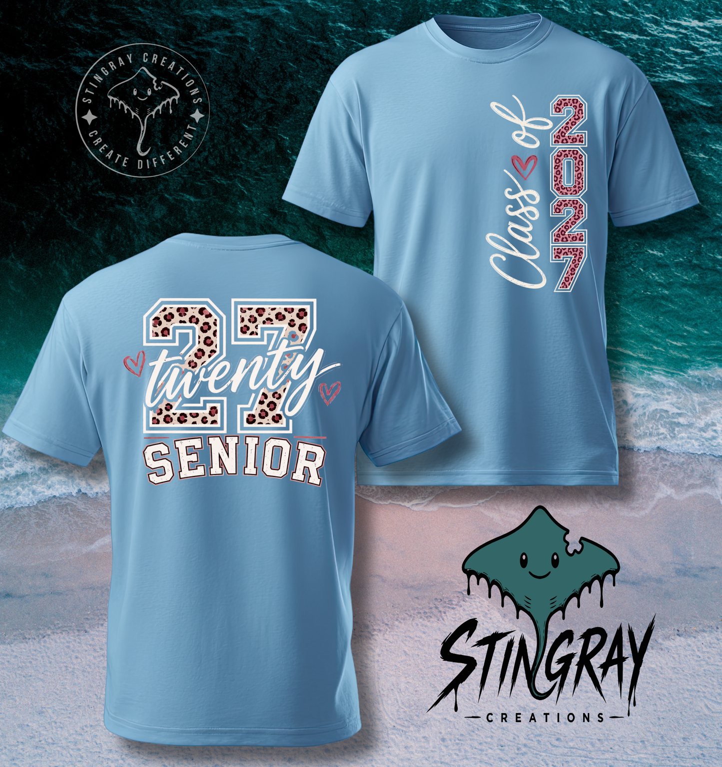 Twenty Seven Senior 2027 T Shirt & Crewneck Sweatshirt | Class of 2027 Apparel