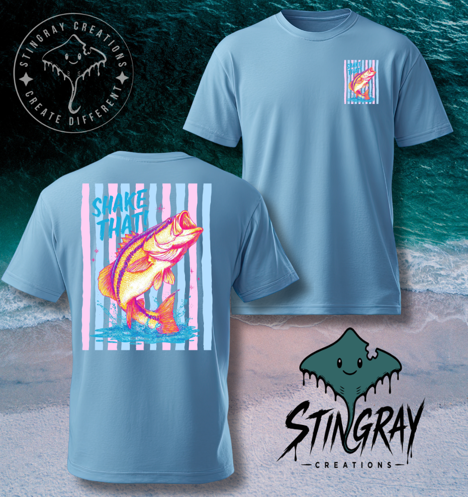 Funny Bass Fishing Shirt | Retro Fish Graphic Tee | Cute Fishing Shirt