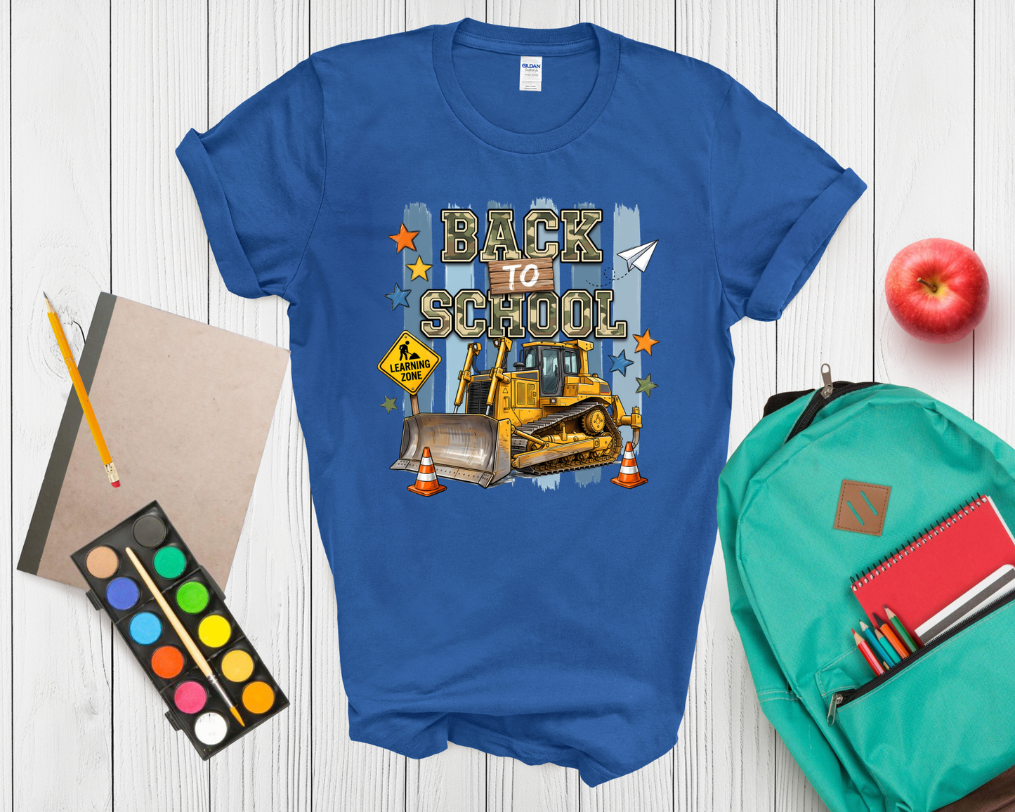 Back to School Construction Truck Shirt | Bulldozer School T Shirt for Kids | First Day of School Tee