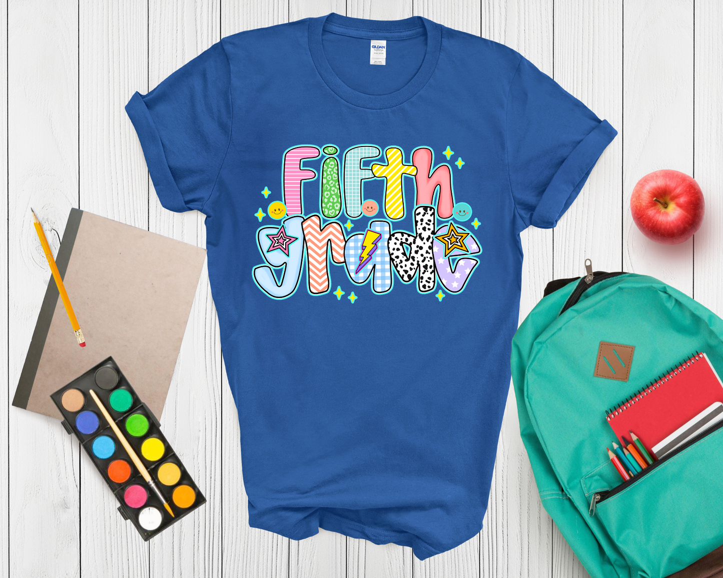 Pre K - Fifth Grade Back to School Shirt | Colorful Grade Level Teacher & Student T Shirt