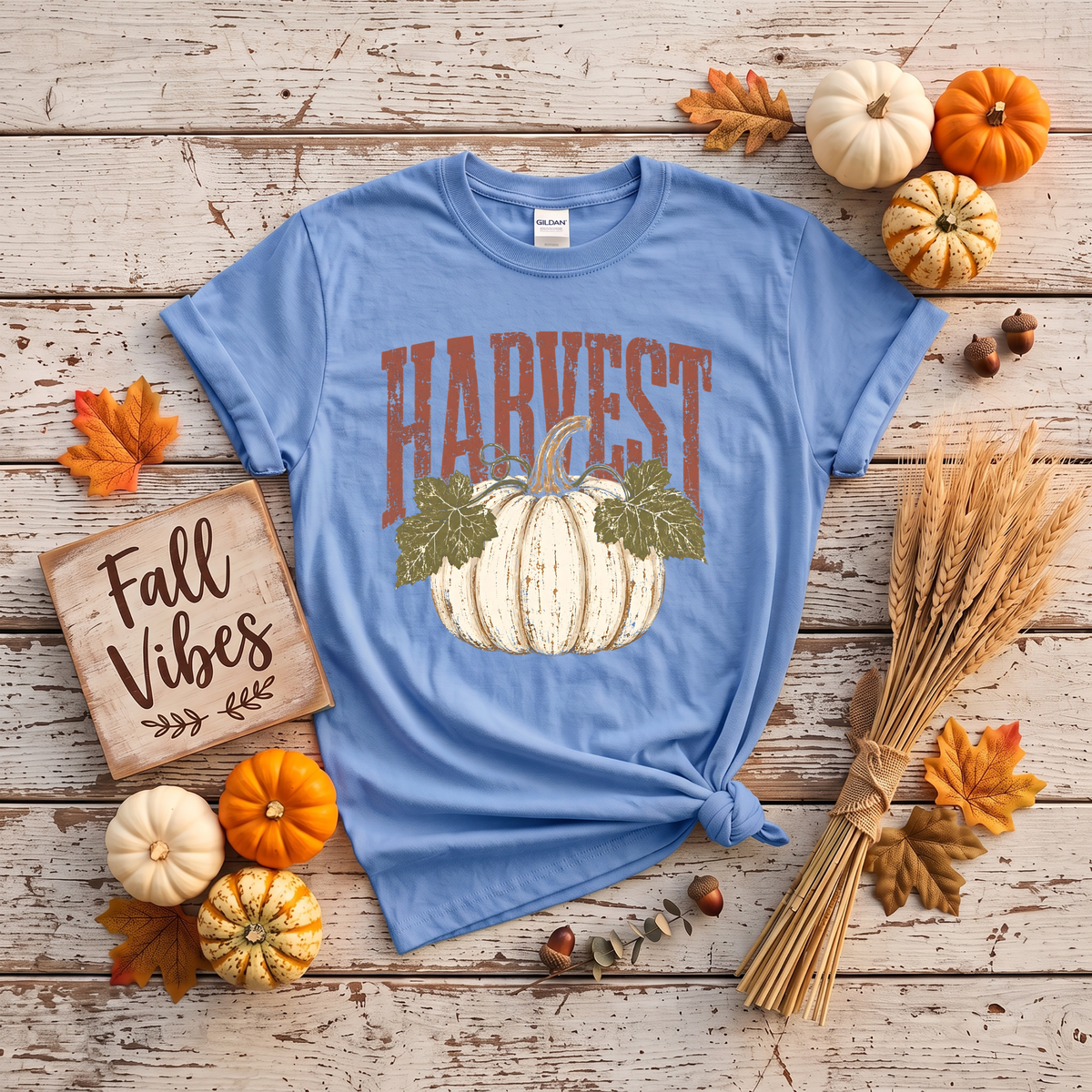 Harvest Pumpkin Crewneck Sweatshirt | Vintage Fall Pumpkin Sweatshirt