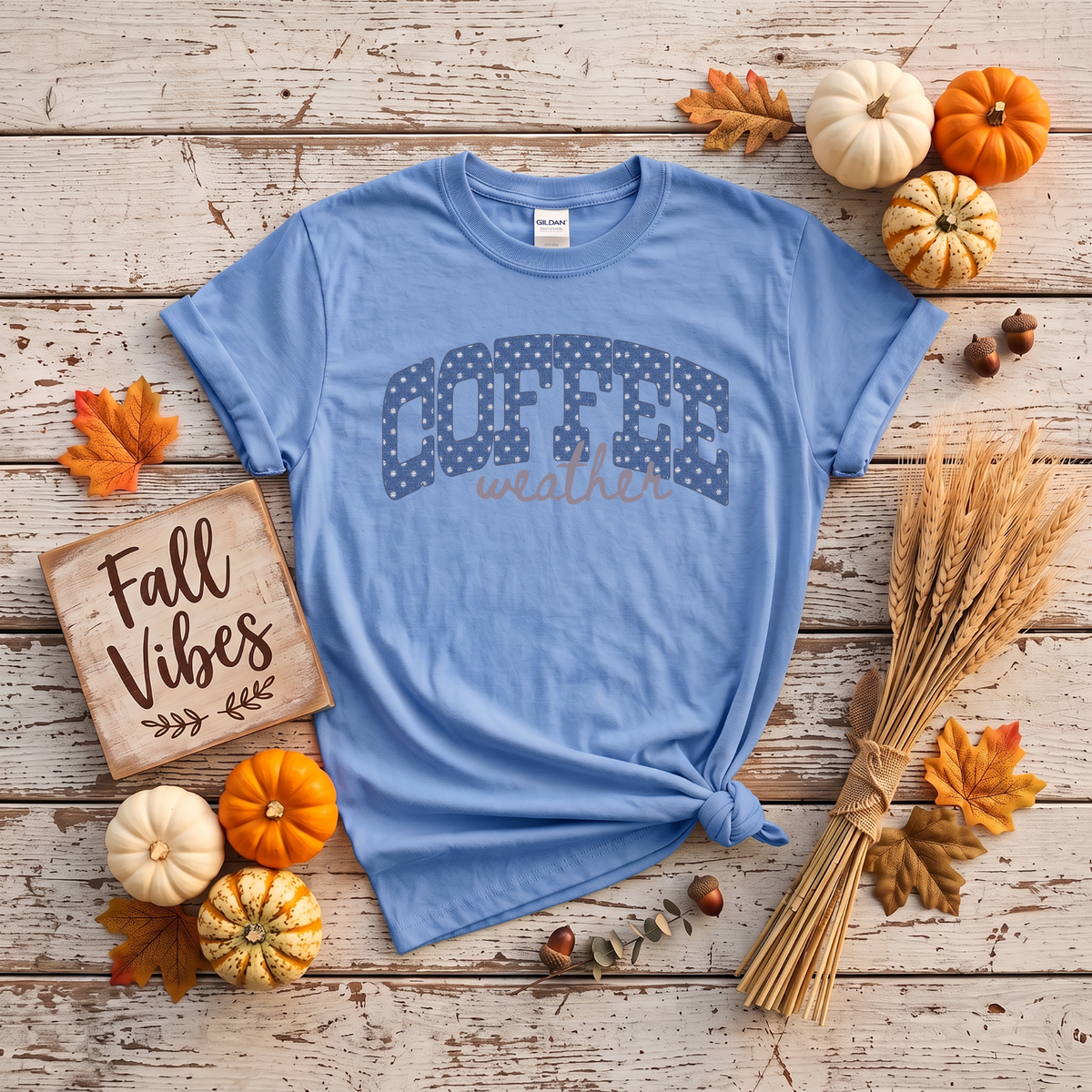 Coffee Weather Crewneck Sweatshirt | Cozy Coffee Lover Fall Sweatshirt | Polka Dot Coffee Shirt