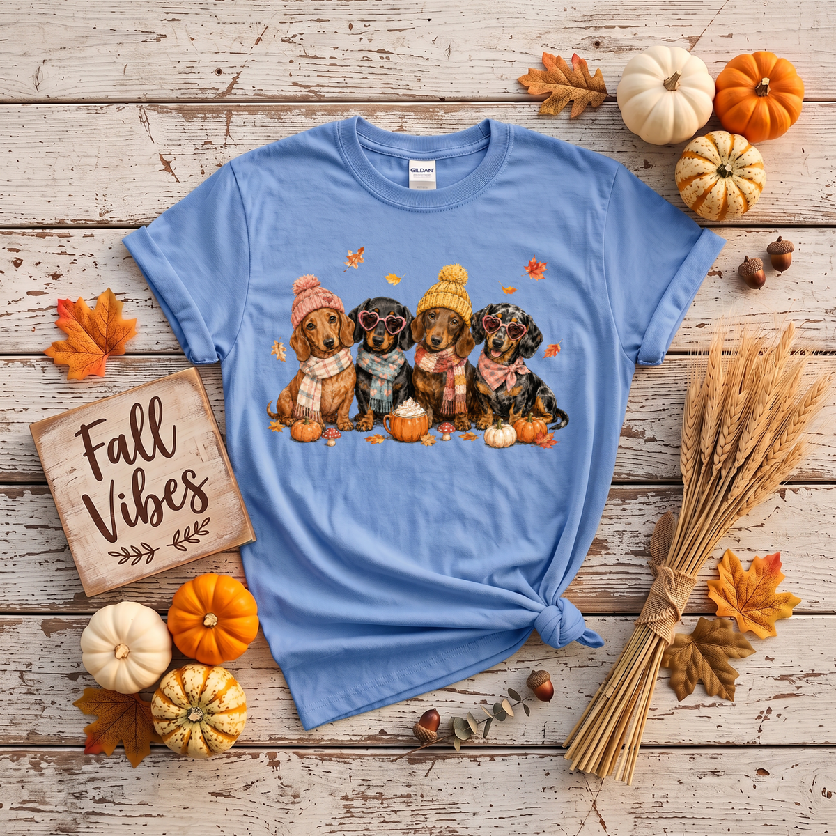 Fall Dachshund Crewneck Sweatshirt | Cute Weenie Dog Autumn Sweatshirt | Dog Lover Fall Shirt