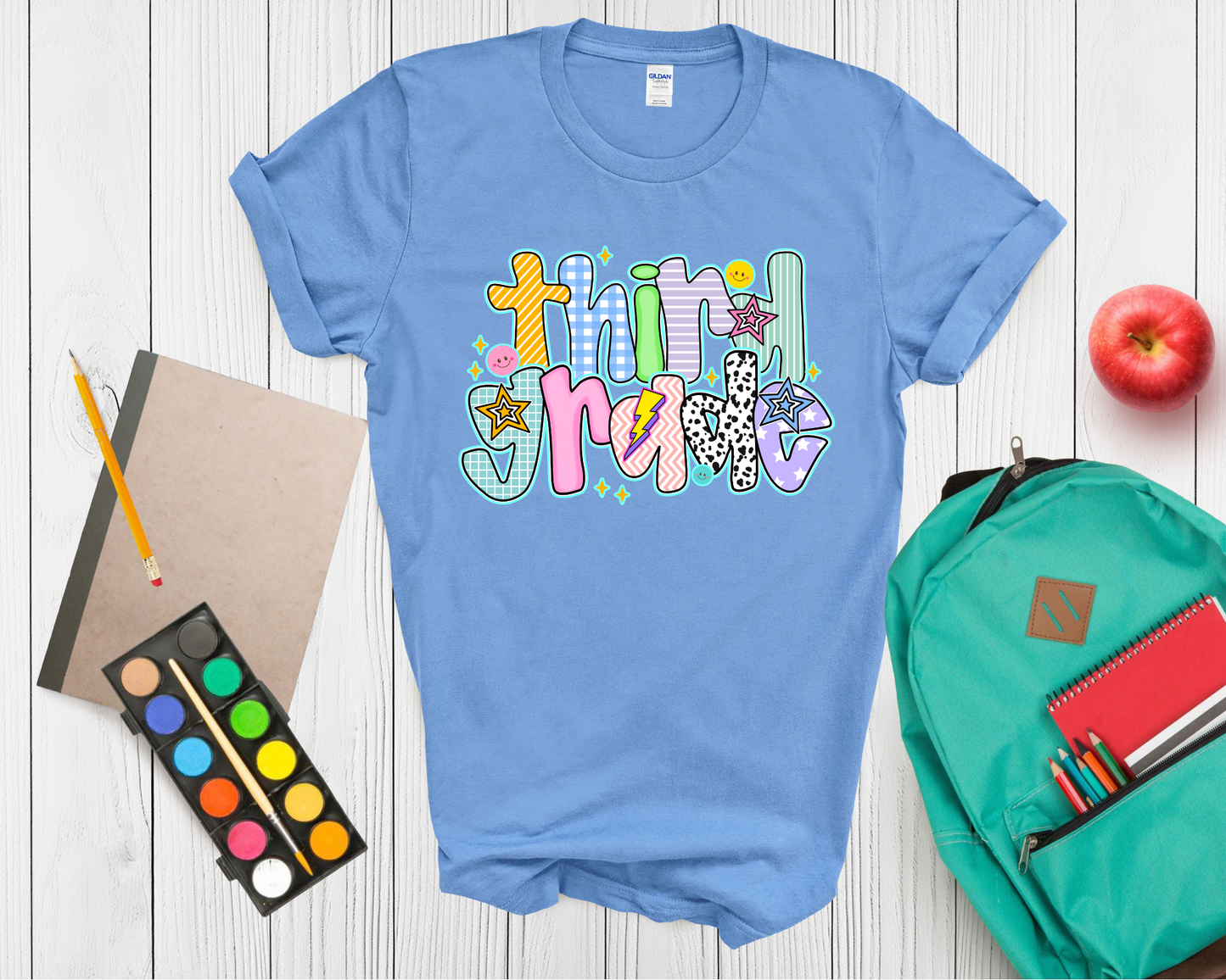 Pre K - Fifth Grade Back to School Shirt | Colorful Grade Level Teacher & Student T Shirt