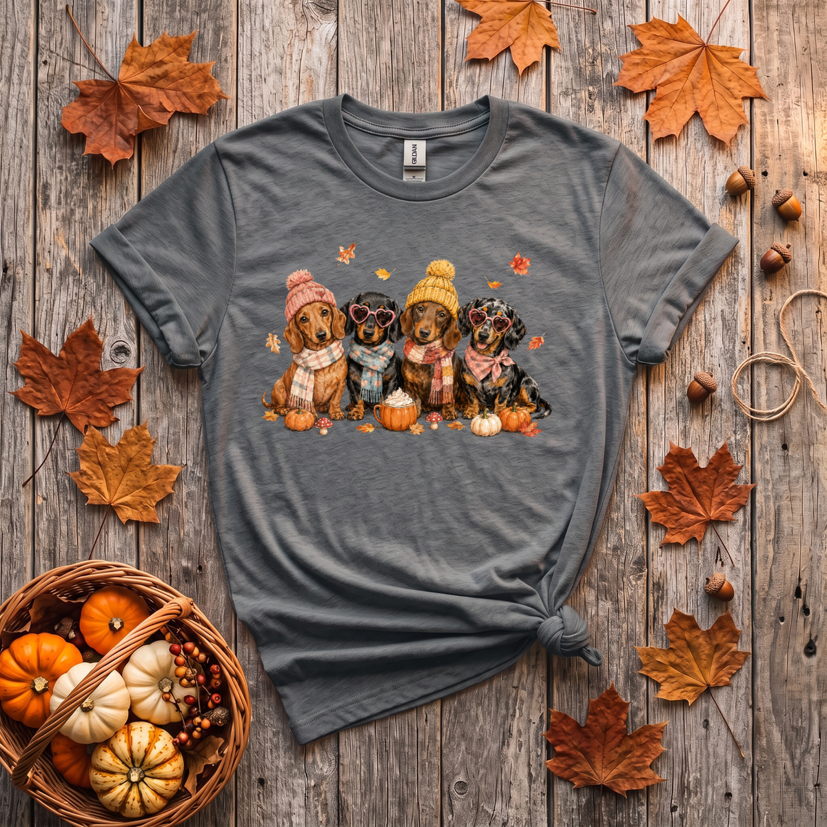 Fall Dachshund Crewneck Sweatshirt | Cute Weenie Dog Autumn Sweatshirt | Dog Lover Fall Shirt