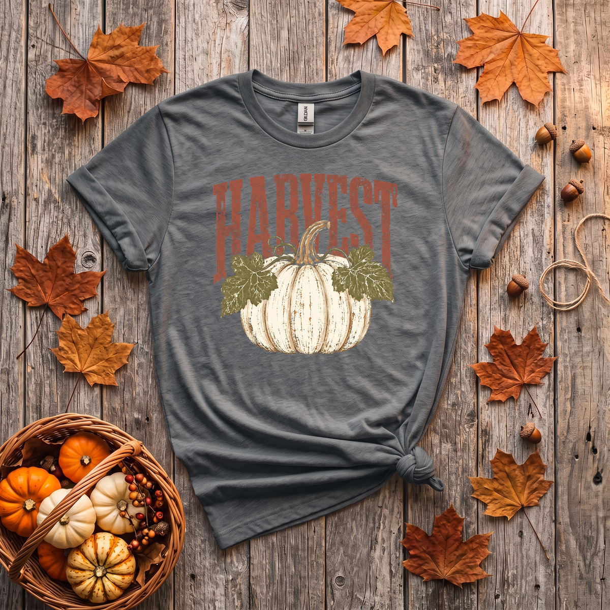 Harvest Pumpkin Crewneck Sweatshirt | Vintage Fall Pumpkin Sweatshirt