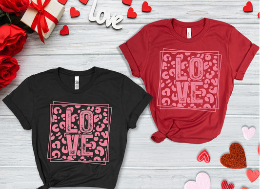 Leopard Print Love T-shirt/Sweatshirt