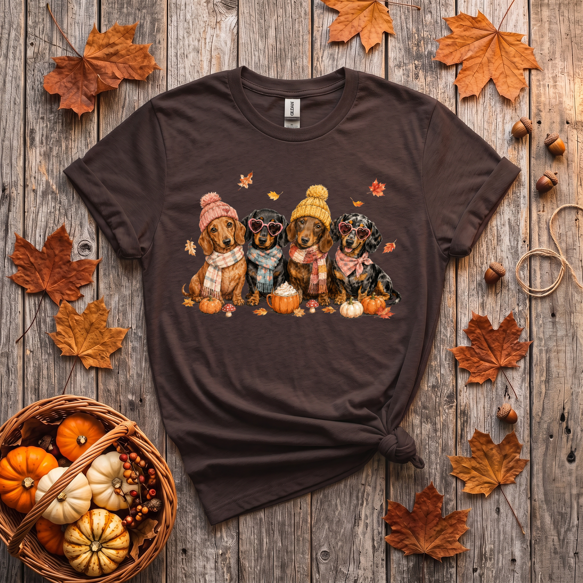 Fall Dachshund Crewneck Sweatshirt | Cute Weenie Dog Autumn Sweatshirt | Dog Lover Fall Shirt