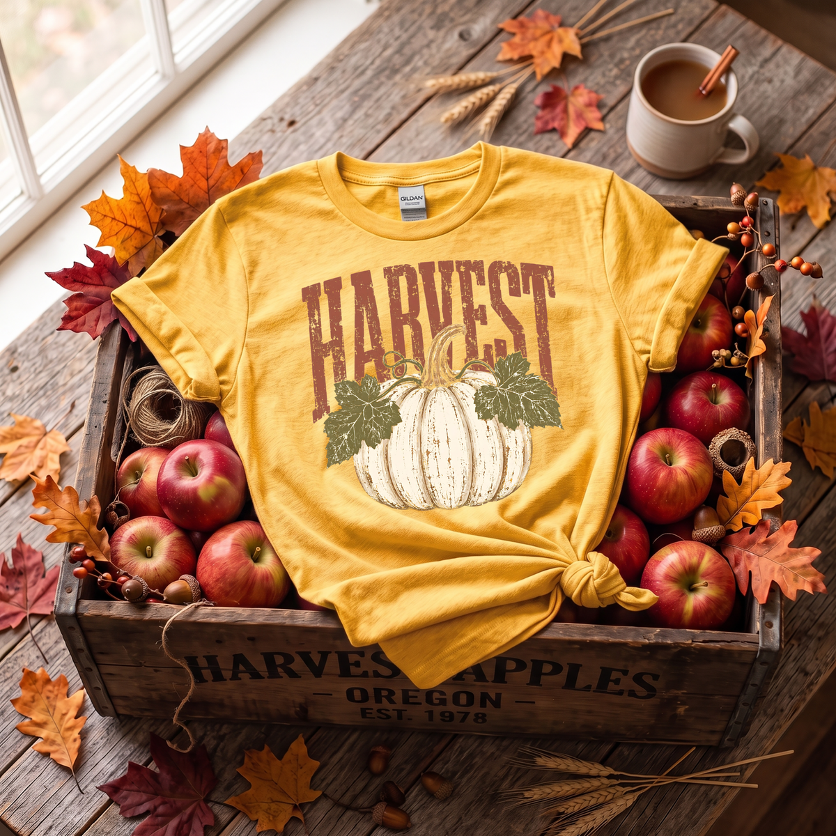 Harvest Pumpkin Crewneck Sweatshirt | Vintage Fall Pumpkin Sweatshirt