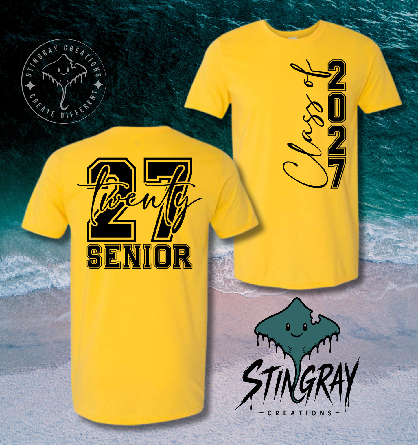 Twenty Seven Senior 2027 T Shirt & Crewneck Sweatshirt | Class of 2027 Apparel