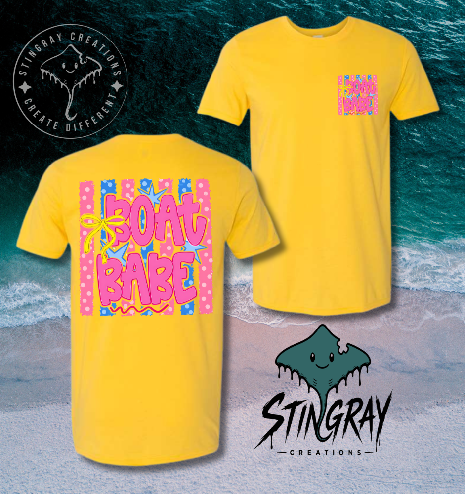 Boat Babe Shirt | Cute Boating Graphic Tee | Coastal Summer Beach Shirt