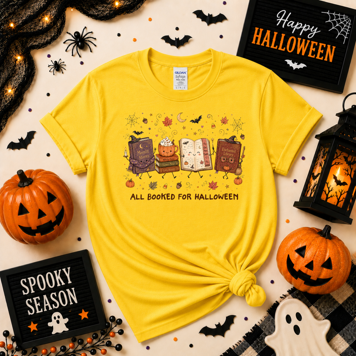 All Booked for Halloween Sweatshirt | Book Lover T-shirt