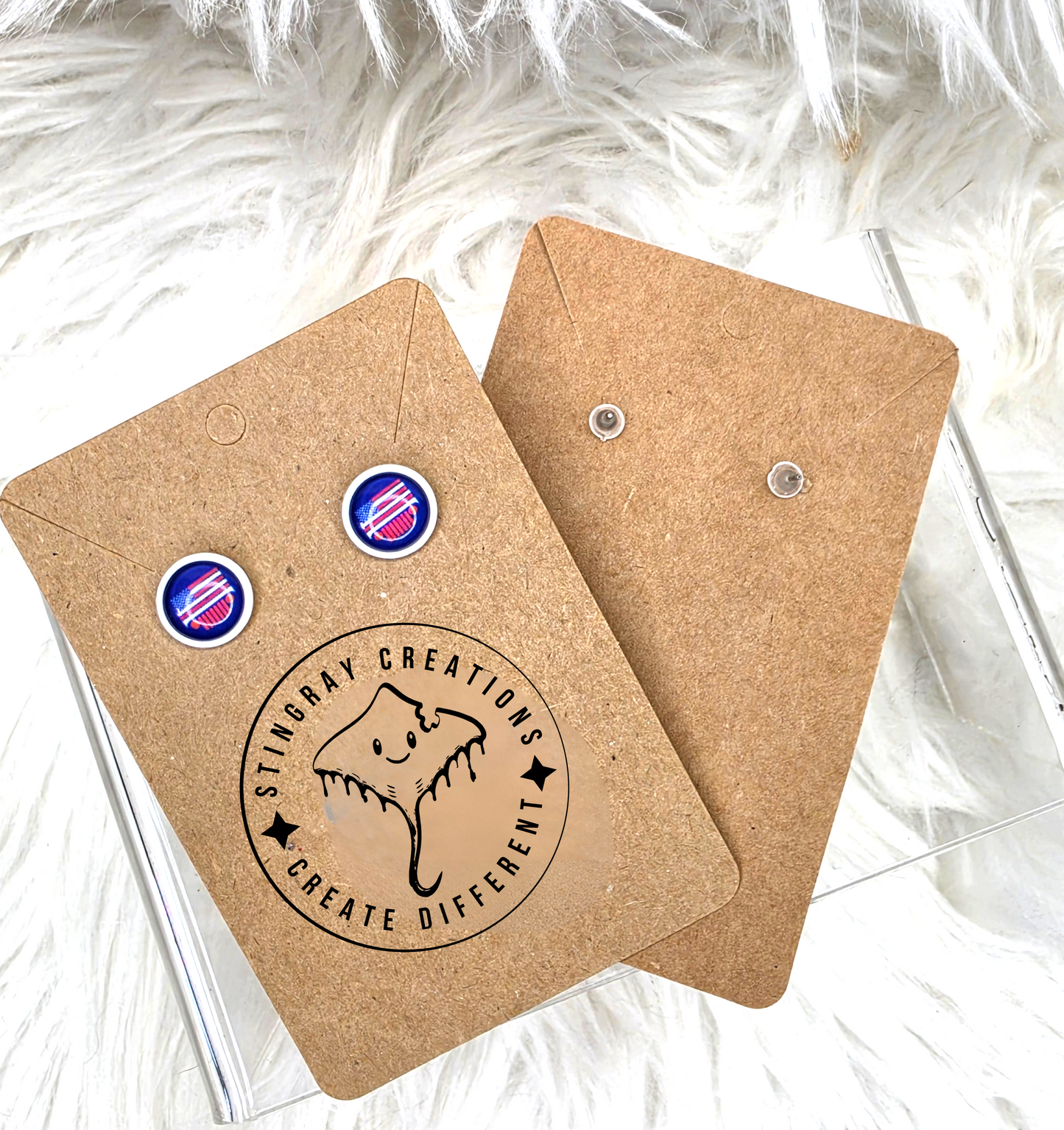 Flag Jeep Stud Earrings | Jeep Lover Earrings | Off Road Jewelry Gift for Women