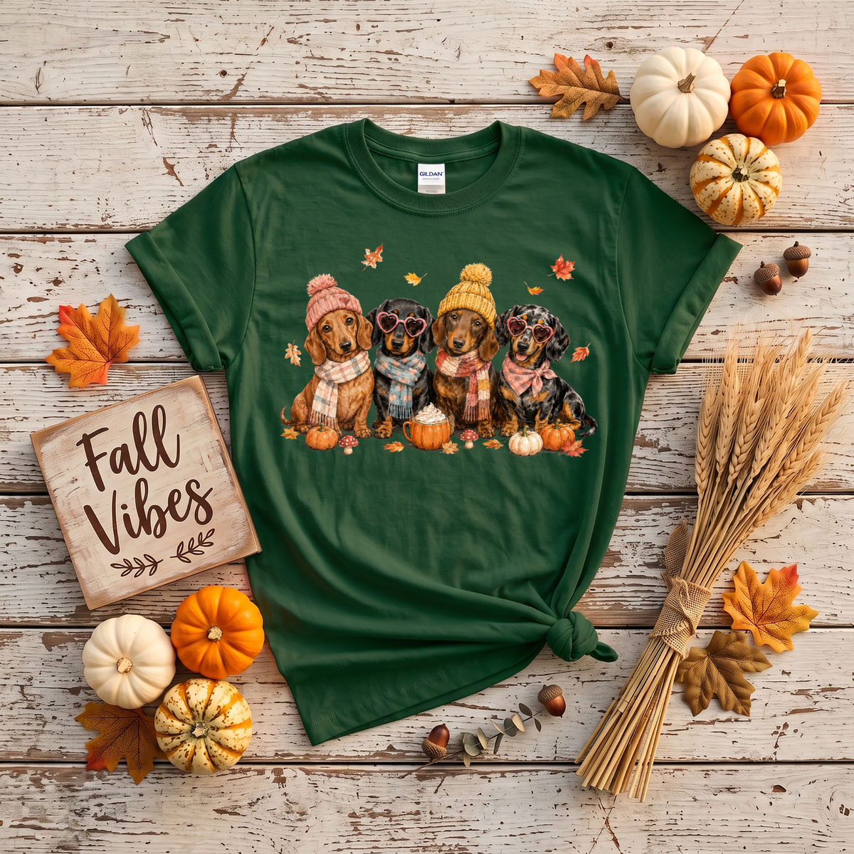 Fall Dachshund Crewneck Sweatshirt | Cute Weenie Dog Autumn Sweatshirt | Dog Lover Fall Shirt