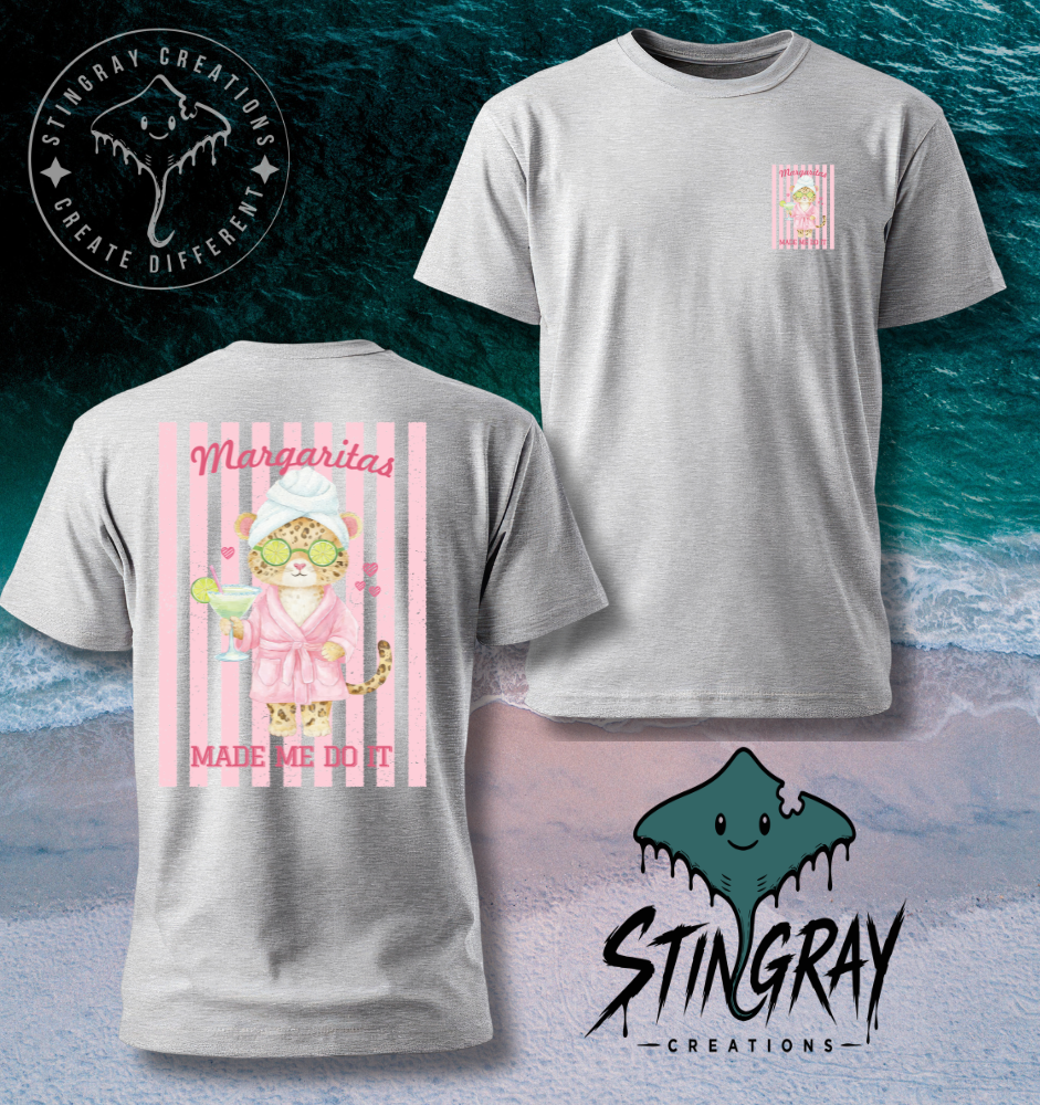 Funny Margarita Shirt | Cute Leopard Graphic Tee | Summer Vacation Beach Boutique Shirt